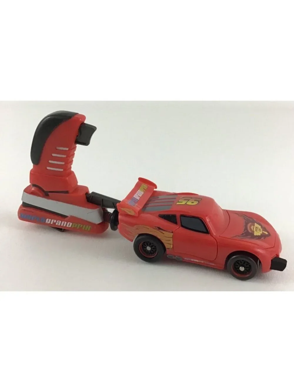 Disney Pixar Cars World Grand Prix Racers McQueen Launcher Pop Off Doors Hood